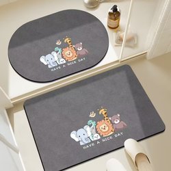 [Meili Pavilion] Bathroom Mat, Absorbent, Quick-Drying Diatomaceous Earth Floor Mat, Non-Slip Toilet Entrance Mat, Bathroom Carpet