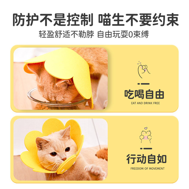 Elizabeth collar cat sterilization collar cat headgear anti-licking scarf Elizabeth collar dog collar