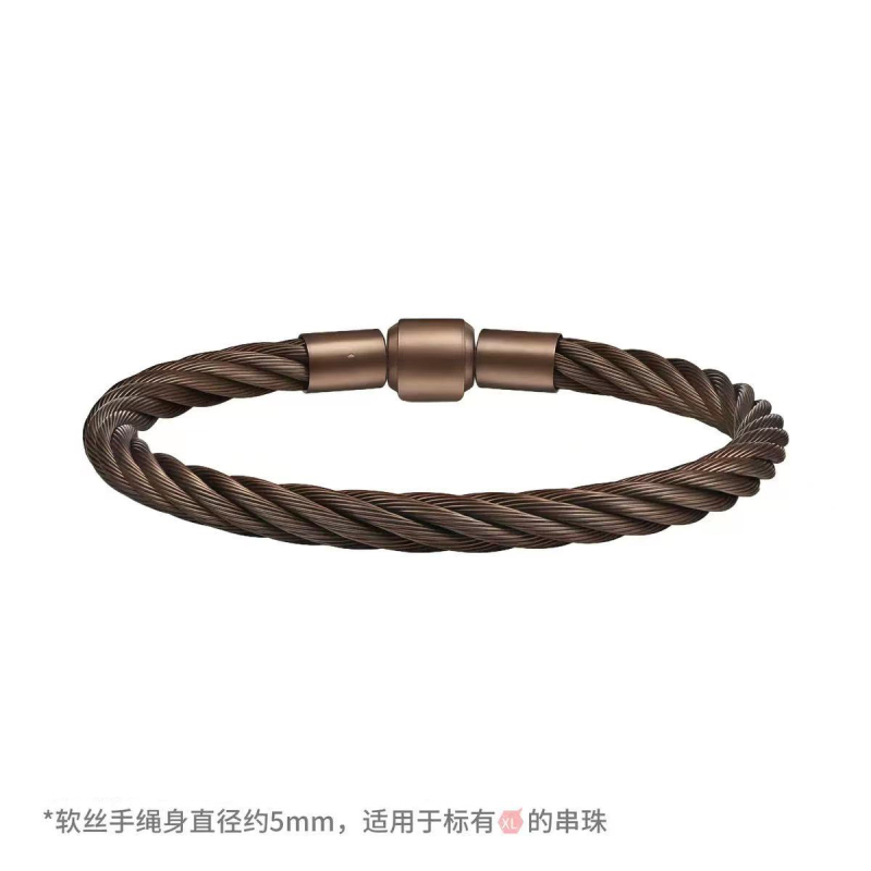 5mm Chestnut Brown XL Series New Steel Wire Rope Suitable for Chow Sang Sang Beaded Bracelets, Transfer Beads, Stainless Steel