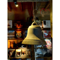 Retro bell iron bell doorbell cast iron hand bell school bell garden courtyard wall hanging hand bell decorative ornaments