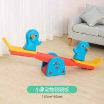 Childrens double horse toy outdoor amusement park animal indoor rocking horse rocking seesaw baby kindergarten home