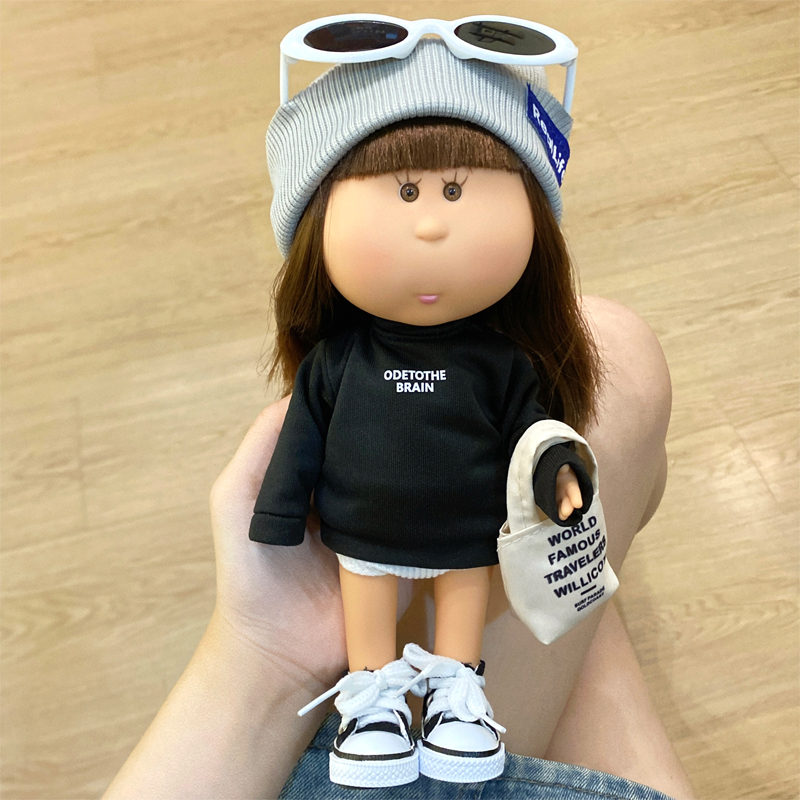 Cute Handmade 24cm Spanish Potato Mia Doll Plush Toy with Movable Joints, Suitable as a Gift for Women during Holidays