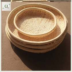 New handmade wicker basket, rattan large round wicker basket, dustpan storage basket, bamboo woven steamed bun basket, food basket