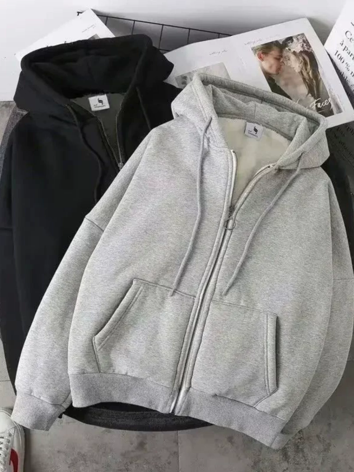 Женская однотонная толстовка с капюшоном повседневная, чистый цвет, Casual Hoodie