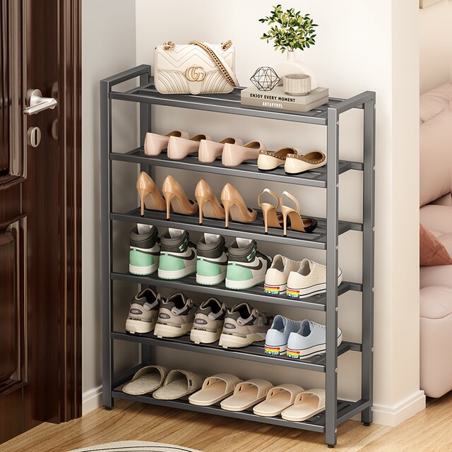 German Imported Shoe Rack for Home Use, Multi-Layer Simple Shoe Cabinet for Doorway, Hallway Shoe Storage Rack, New Stainless Steel Model