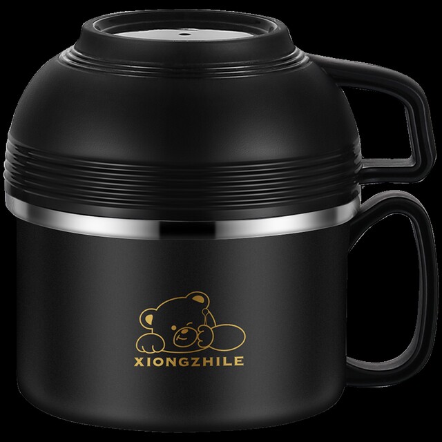 German imported thickened 304 stainless steel insulated lunch box adult large-capacity fast food cup student dormitory instant noodle bowl