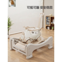 babycare small plane rocking car two-in-one childrens wooden horse bouncer baby one-year-old gift toy