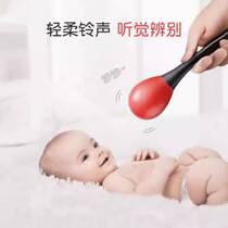 Red sand hammer baby newborn grasping hearing pursuit training toy can chew early education hand rattle baby