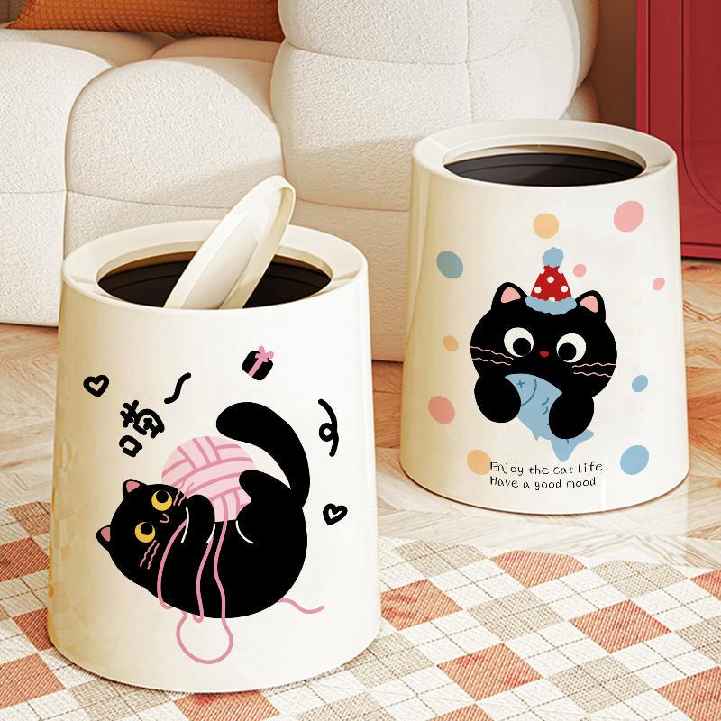 Simple and Versatile Cat Litter Box, 2025 New Model, Large Size, Kitchen and Bathroom Trash Storage, Wastebasket for Living Room