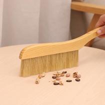 Long Handle Pig Mane Sweeping Bed Dust Removal Brush Mane Brush Soft Hair Brush Bed Sweep Broom Home Bed Brushed Solid Wood Made Carpet Brush