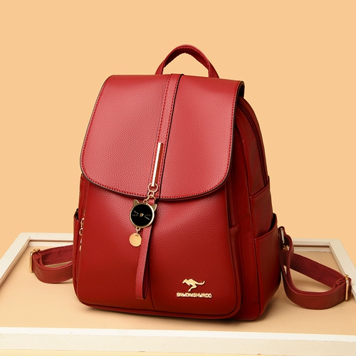 Рюкзак, вместительная и большая универсальная кожаная сумка через плечо для отдыха для матери и ребенка, из натуральной кожи, коллекция 2023