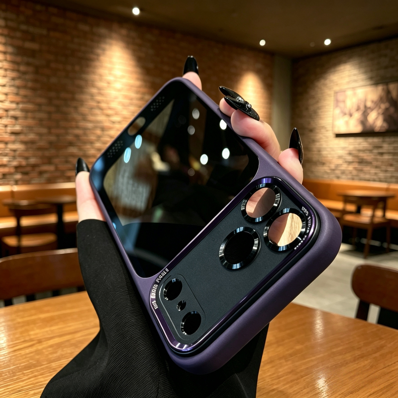 New Model Suitable for Apple 17 Pro Max Phone Case, Transparent Black iPhone 17 Full Coverage, 14 Anti-Drop, Air High-End Feel, 16 Pro Simple, 15 Pro Max Protective Case, 12 Metal, 13 Unique and Stylish