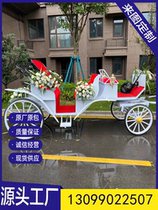 Carriage European-style sightseeing pumpkin carriage photography custom props wedding reception four-wheel electric horse deposit