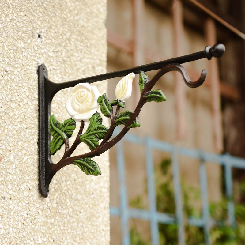 Lantern Holder for Hanging at the Gate, No-Drill Hook, Wrought Iron Flower Basket Hook, Flower Hook, Hanging Basket, Hanging Orchid, Wall Hanging