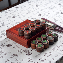 Bendelass official script version of snake mulberry wood chess snake grain wood chess pieces mahogany chess box Chinese chess set collection