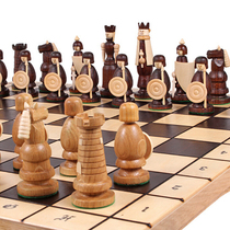 Bendelass Doll Kingdom Poland imported solid wood high-end hand-folded cartoon chess souvenir