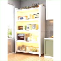 Flip-top kitchen storage rack with cabinet door floor-standing pots and pans microwave multi-functional storage rack appliance storage cabinet