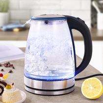 Glass Electric Tea Kettle Blue LED Light Fast Boiling Kettle