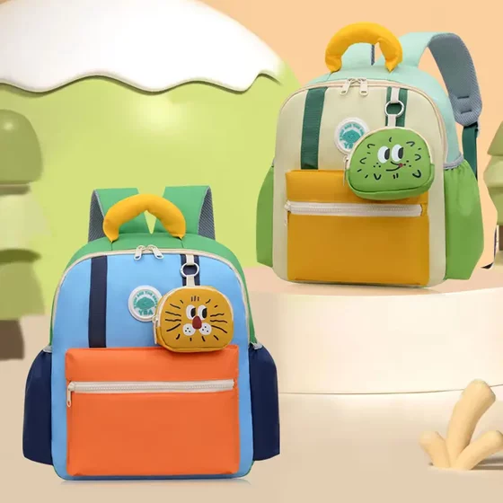 Children's Schoolbags with High Aesthetic Appeal, Dopamine Style, for Boys and Girls, Elementary School Students, Kindergarten, Ages 3-6, Travel Backpack