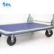 Tunide Folding Handcart Ultra-Quiet Flatbed Cart, Pull Cart, Trailer, Push Cart, Yellow Large and Small Sizes