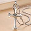 God's Eye Cross Necklace Bolt-Style Necklace Men's Pendant Bold Versatile Handsome Cross Crucifix