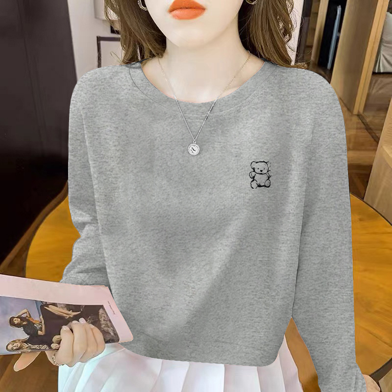 Short Hoodless Crew Neck High-Waisted Loose Sweatshirt for Women, Versatile Thin Style for Petite Figures, 2026 Light Gray High-Waisted Base Shirt Short Hoodless Crew Neck High-Waisted Loose Sweatshirt for Women, Versatile Thin Style for Petite Figures, 2026 Light Gray High-Waisted Base Shirt