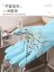 Latex Household Durable Fleece-Lined Dishwashing Gloves for Women, Thick Rubber Kitchen Gloves for Winter, Warm and Waterproof for Washing Clothes in Winter
