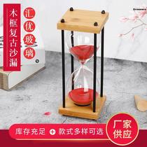 Install your own hourglass timing ornaments anti-fall creative home retro personality empty bottle flow desert DIY lettering manufacturer
