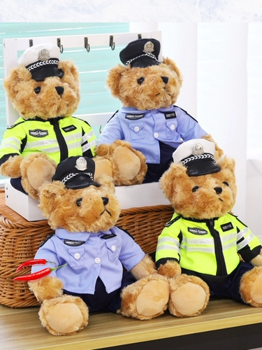 Униформа, светоотражающее джерси, милая плюшевая кукла, с медвежатами, дорожная полиция, подарок на день рождения