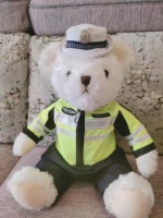 Белая шапка, дорожная полиция, с медвежатами
