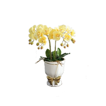 Phalaenopsis artificial flower large basin moisturizing artificial flower high-end living room ornaments table decoration flower company hotel front desk