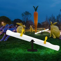 Luminous seesaw outdoor square park internet celebrity amusement equipment props amusement park colorful seesaw Tianjin