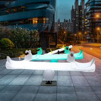 LED solar light-emitting seesaw outdoor shopping mall Internet celebrity Meichen activity square amusement park seesaw Chongqing