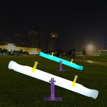 LED Solar Childrens Double Outdoor Luminous Seesaw Internet Celebrity Outdoor Home Interactive Seesaw Light Fujian