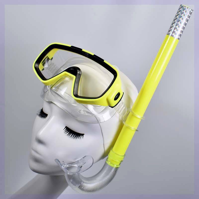 Adult Children High Clear Diving Mirror Wet Suction Tubes Suit Snorkeling Triple Treasure Comfort Big Frame Swimming Glasses-Taobao