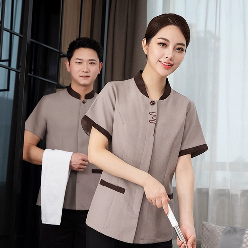 Летняя одежда для работы, комнатный дышащий комплект для отеля, короткий рукав