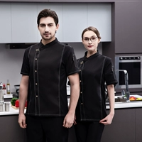 Черный короткий рукав [черная линия маркировки] дышащая с обеих сторон