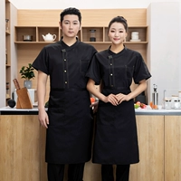 Черный дышащий фартук, короткий рукав