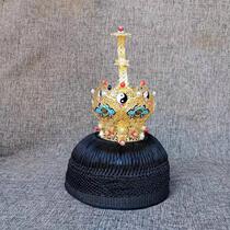 High-end Taoist lotus crown crown Taoist temple crown clear hibiscus crown pagoda crown and ponytail hat