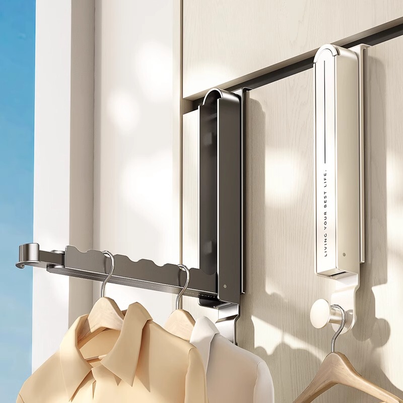 Over-The-Door Hook, No-Drill Clothes Hanger, Magic Folding Hanger, Portable Travel Door Hanger, Wall-Mounted, Traceless Coat Rack Over-The-Door Hook, No-Drill Clothes Hanger, Magic Folding Hanger, Portable Travel Door Hanger, Wall-Mounted, Traceless Coat Rack