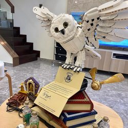 Harry Potter Series Hedwig Owl Building Block Toy, Highly Difficult and Huge Hogwarts Castle Model