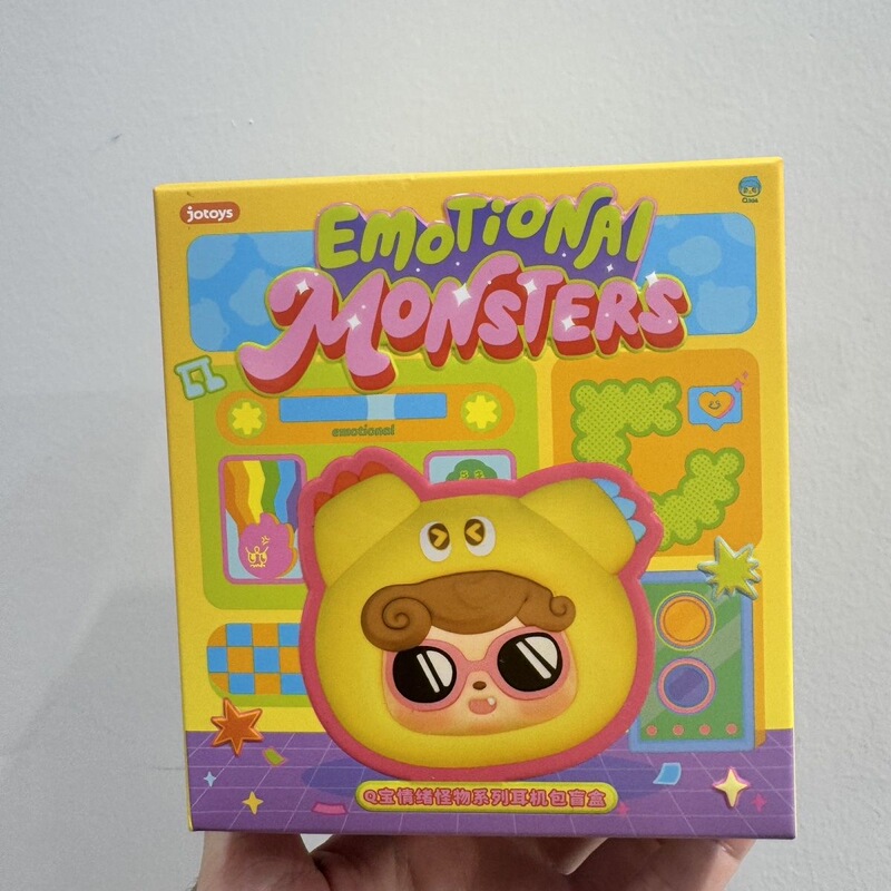 Authentic Jotoys/Qiqi Chaole Qbao Emotion Monster Headphone Case Blind Box Peripheral Cute Pendant Girl's Gift Authentic Jotoys/Qiqi Chaole Qbao Emotion Monster Headphone Case Blind Box Peripheral Cute Pendant Girl's Gift