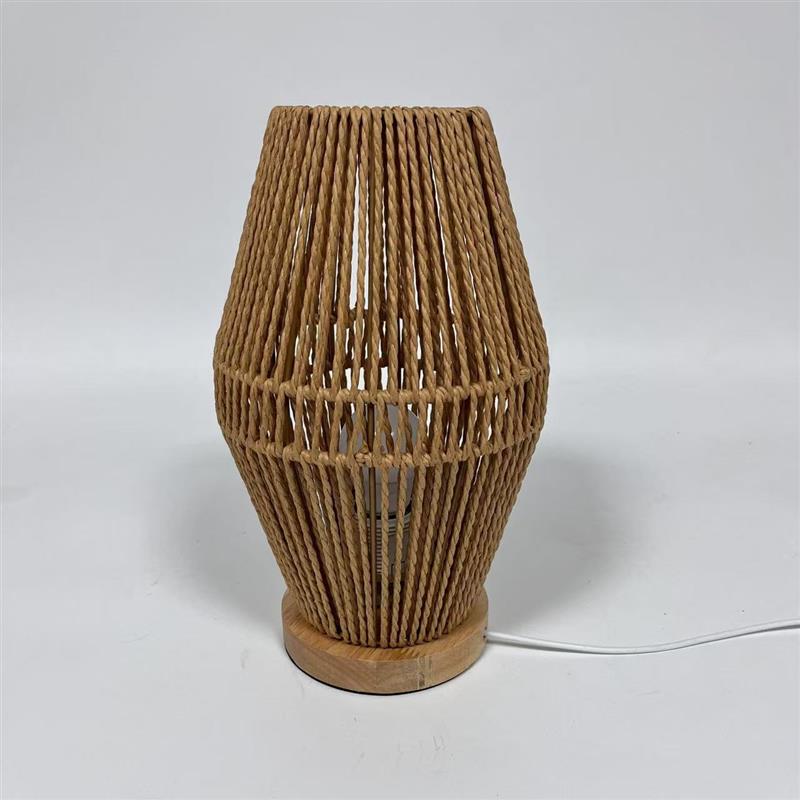 Hot-Selling New Bohemian Style Bedside Lamp, Decorative Woven Table Lamp, Creative Desktop Ornament, Mushroom Table Lamp