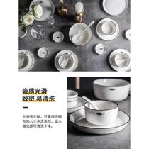 TAO3 birds and fish bowls and dishes are freely matched with household underglaze color plates and bowls single high-looking rice bowls and noodle bowls