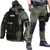 New outdoor camouflage frog suit suit mens spring and autumn hooded special forces combat training uniform tactical jacket jacket