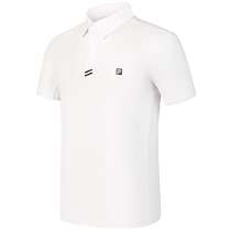 FILA official mens knitted short-sleeved POLO shirt 2024 autumn new golf sports basic top