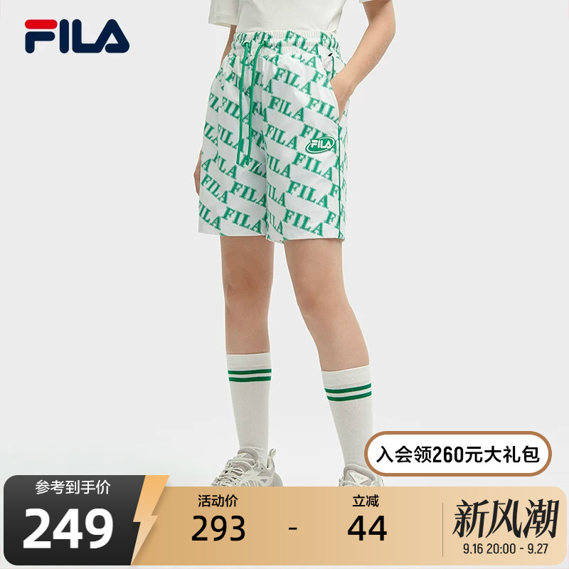 Fila Official Woven Shorts Spring New Sports Fashion Casual Loose Color-Blocking All-Over Print Women's Pants Fila Official Woven Shorts Spring New Sports Fashion Casual Loose Color-Blocking All-Over Print Women's Pants