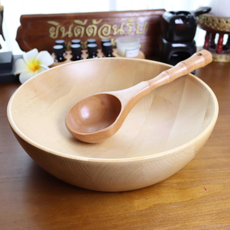 Wooden Viewing Basin for Beauty Salons, Southeast Asian Thai-Style Spa Welcome Ceremony Hand-Washing Basin Wooden Viewing Basin for Beauty Salons, Southeast Asian Thai-Style Spa Welcome Ceremony Hand-Washing Basin