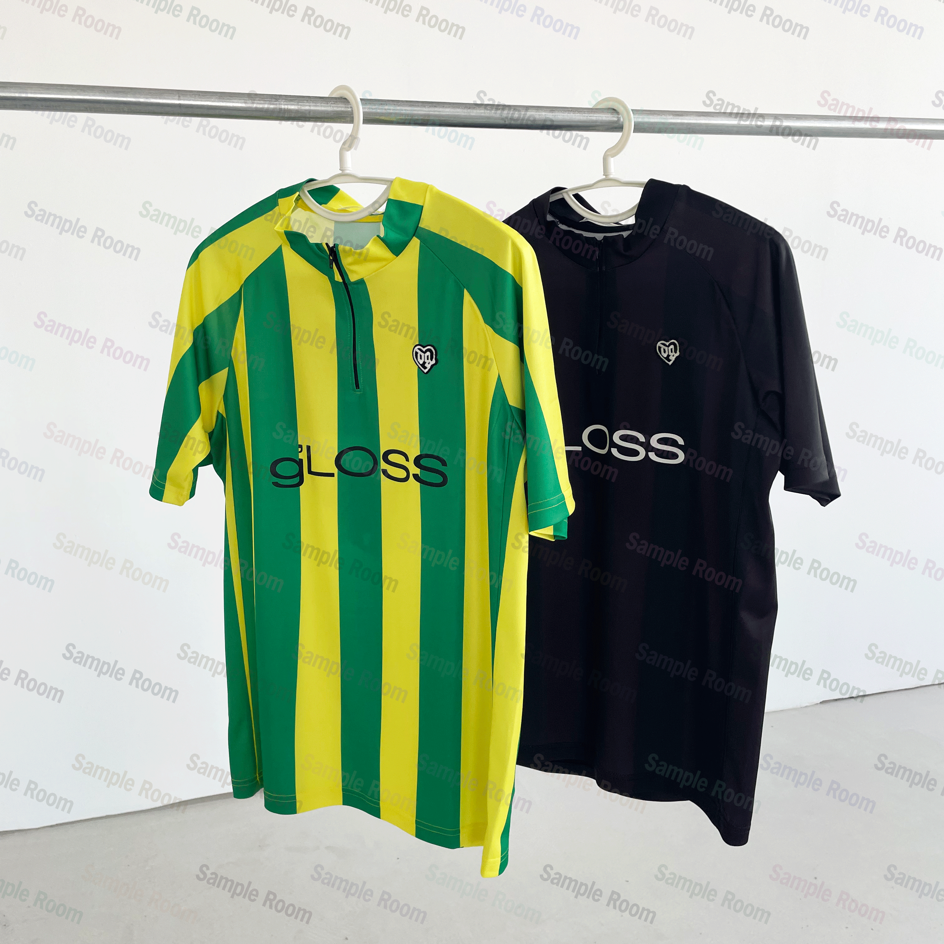 G'LOSS Jersey от Ecco2k обтягивающий ретро принт вышитая воротник-молния джерси