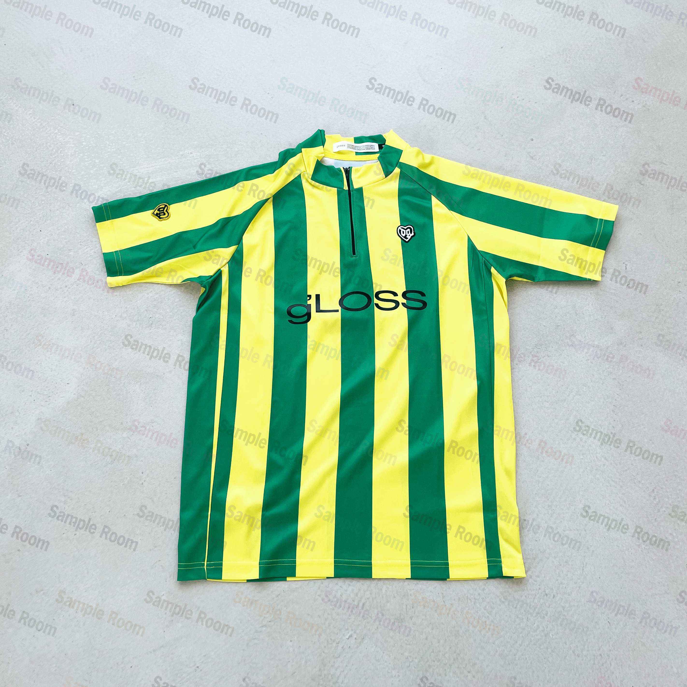 G'LOSS Jersey от Ecco2k обтягивающий ретро принт вышитая воротник-молния джерси